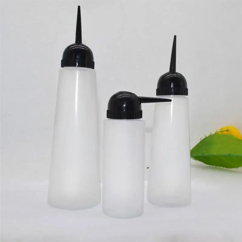 

5pcs 120ml Hair Dye Bottles Refillable Oblique Nozzle Hair Coloring Container Shampoo Bottle for Salon