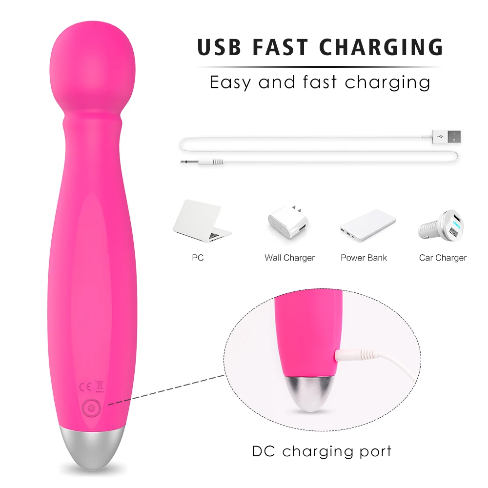 AV Vibrator Magic Wand Massager Multi-Speed Dildo With 3 Caps Headgear Hat Adult Sex Toys For Woman Clitoris Shop | Красота и