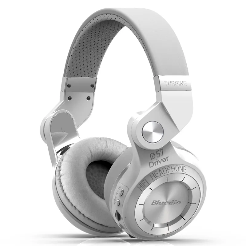 Bluedio T2+ Bluetooth наушники складные накладные наушники BT 4.1 с поддержкой FM и SD карты функции беспроводные гарнитуры с микрофоном - Цвет: White old version