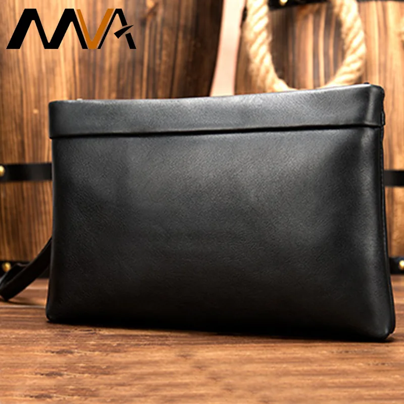 Мужской кошелек MVA из натуральной кожи клатч для мужчин длинные бумажники