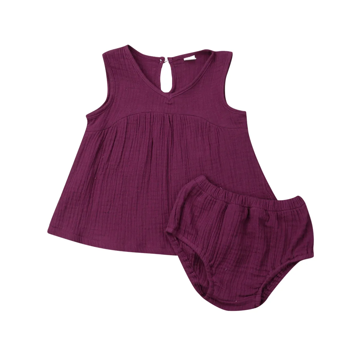 Модный летний комплект одежды для девочек из 2 предметов одежда малышей топы без