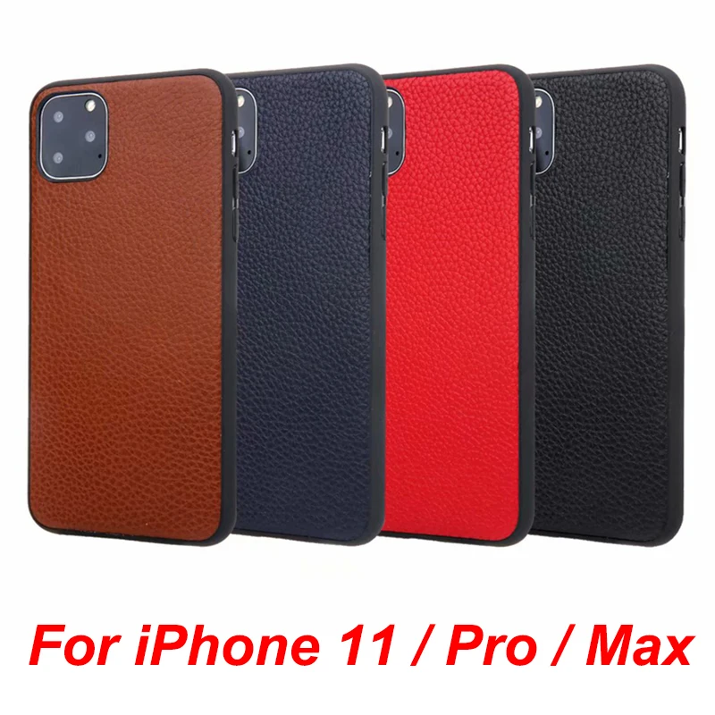 Чехол из 2019 натуральной кожи 4 цвета мягкий чехол ТПУ для iPhone 11 Pro Max 6 6S 7 8 Plus X XR XS