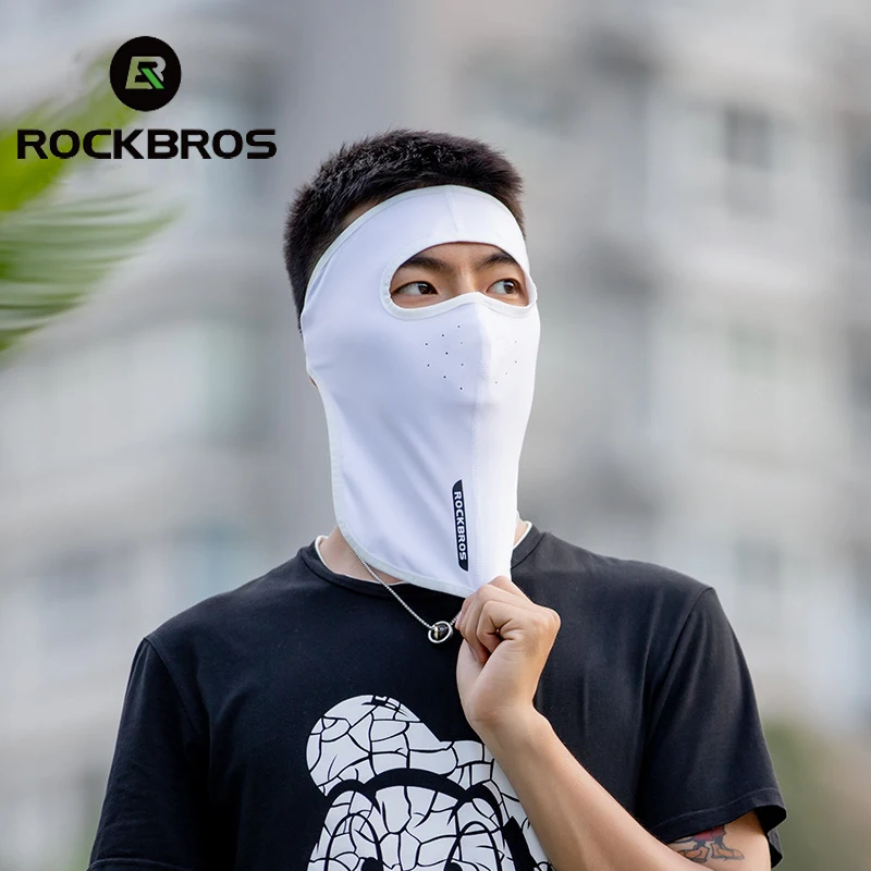 ROCKBROS UPF 50 + летняя Солнцезащитная велосипедная маска из ледяного шелка для лица с