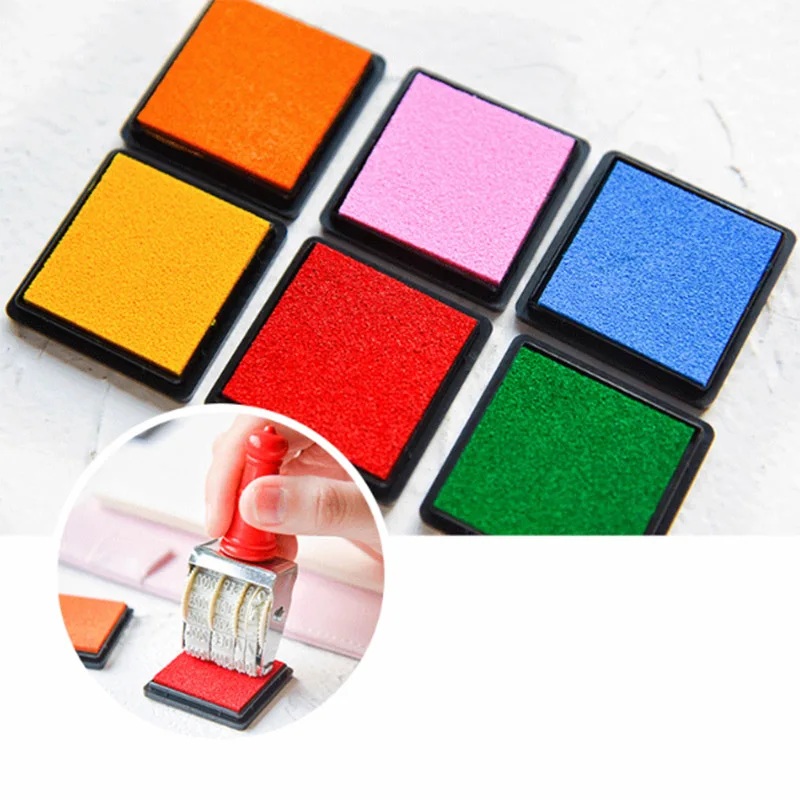 20 Colors Fun Rubber Stamp Craft Ink Pad Pallette Wood Fabric Children's DIY Finger Paint MYDING | Дом и сад