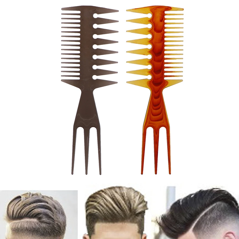 

Hot New Wide Teeth Hairbrush Fork Comb Men Beard Hairdressing Brush Barber Shop Styling Tool Salon Accessory Afro Hairstyle