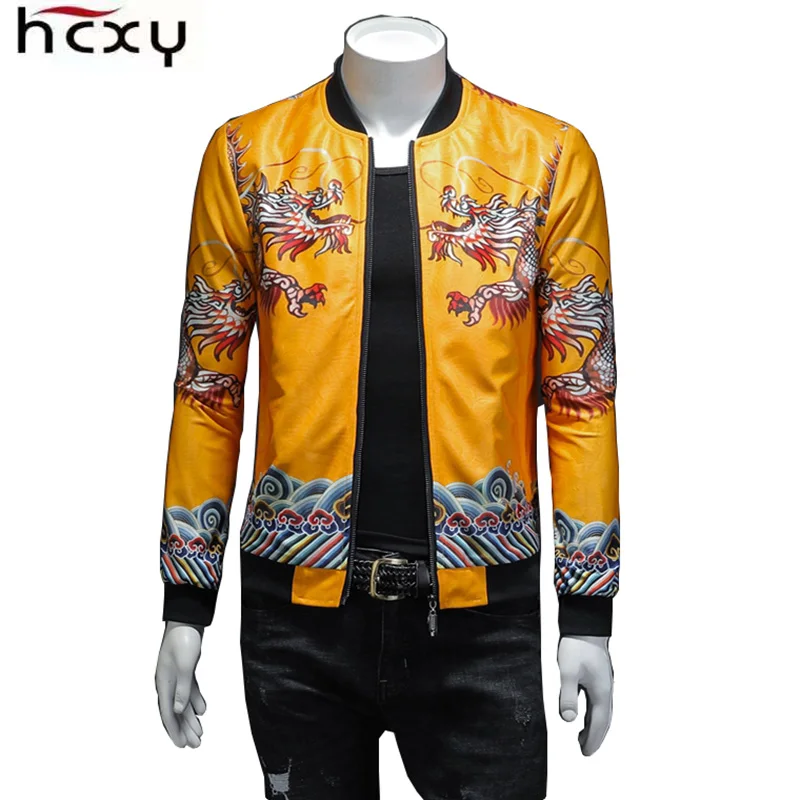 

HCXY 2019 Baseball Jacket Men New autumn and winter Casual Chinese style Fashion Slim Bomber Jackets Men Overcoat Mens Jackets