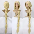 Парик из синтетических волос с шапочкой, прямой блонд Супер 120, спутанная принцесса из аниме Рапунцель, длинный парик для косплея см, 47 дюймов