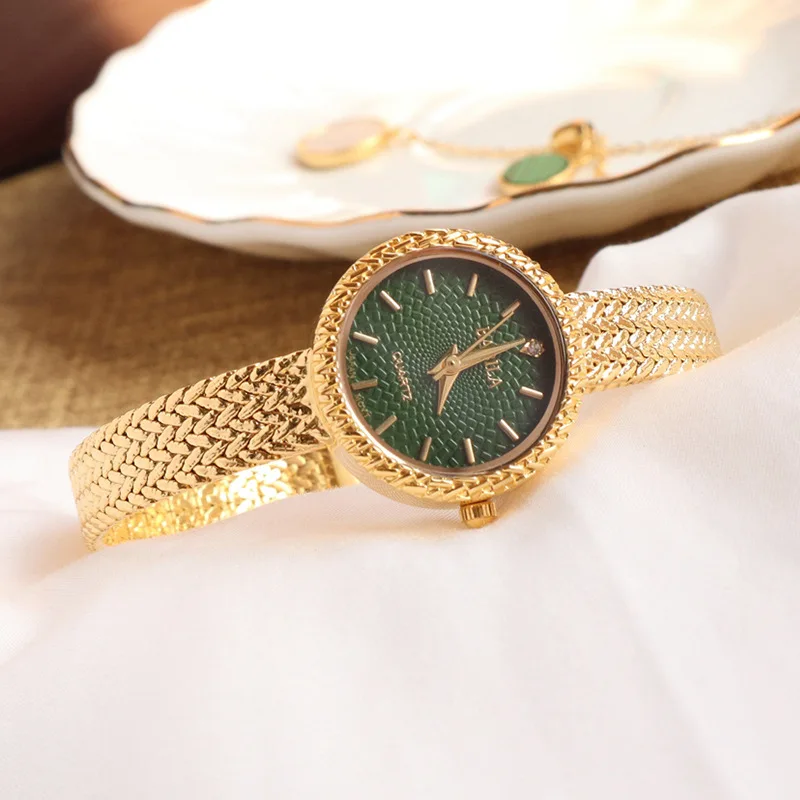 INS Retro Women Quartz Watch with Niche Fashion and Leisure Chic Emerald Watch for Women Luxury enlarge