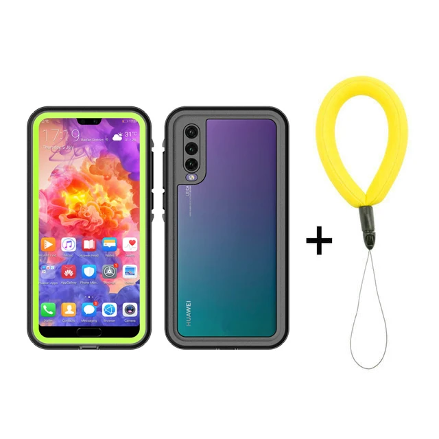 Green with Strap Huawei P30 Pro Водонепроницаемый чехол IP68 принципиально huawei P20 Lite чехол 360 защиты huawei P20 PRO доказательство воды крышка P20Lite PC 3M чехол - Цвет: Green with Strap