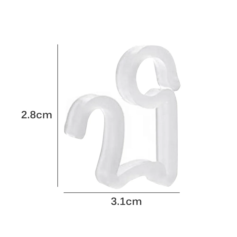

50pcs Hooks Plastic Christmas Gutter Hooks Hanging Lights Hooks Hang Clips For Christmas And Birthday Party Decorations