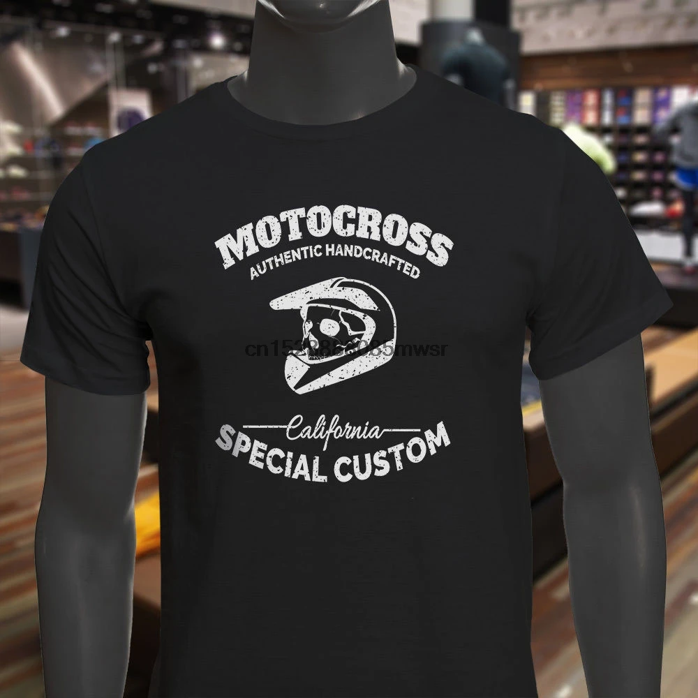 Мужская Летняя мода 2019 топ продаж мотокросса California Skull Biker простая хлопковая