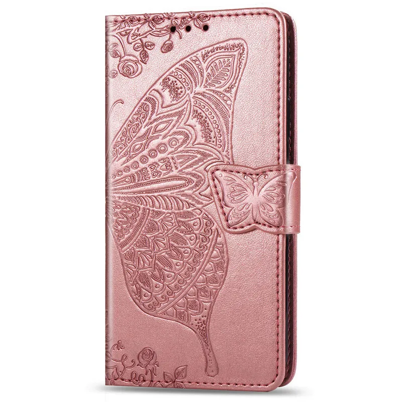 Кожаный чехол книжка с бабочками для Samsung Galaxy A01 A11 A21 A31 A41 A51 A71 A81 A91 M21 M31 бумажник