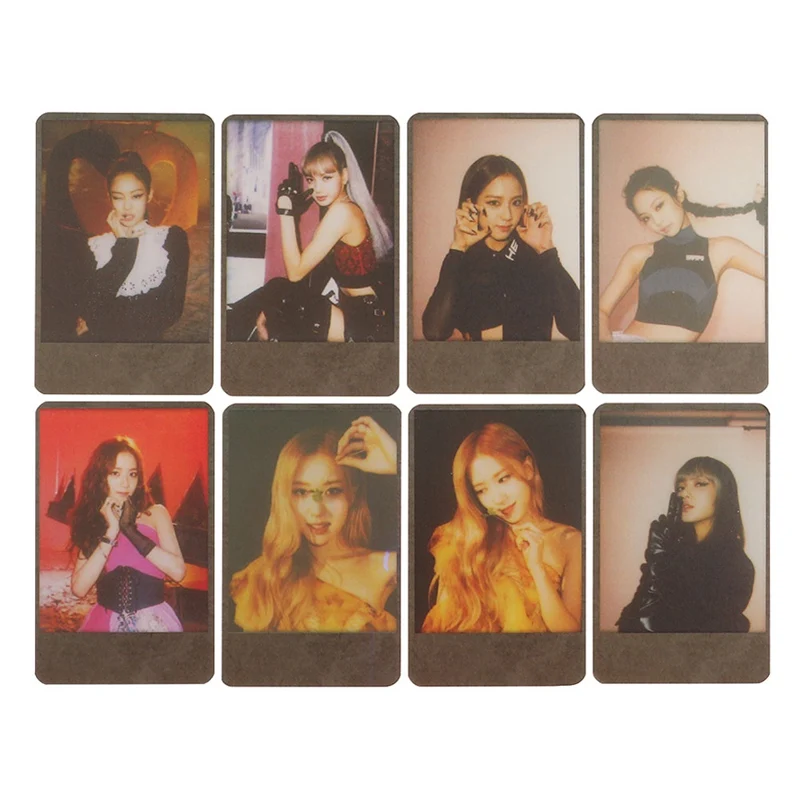 OSS6445BK 8 шт./компл. KPOP BLACKPINK альбом самодельная бумага Lomo карта фото плакат в виде карты фотостудии игрушек, для подарка, для фанатов Канцелярский набор - Цвет: OSS6445BK