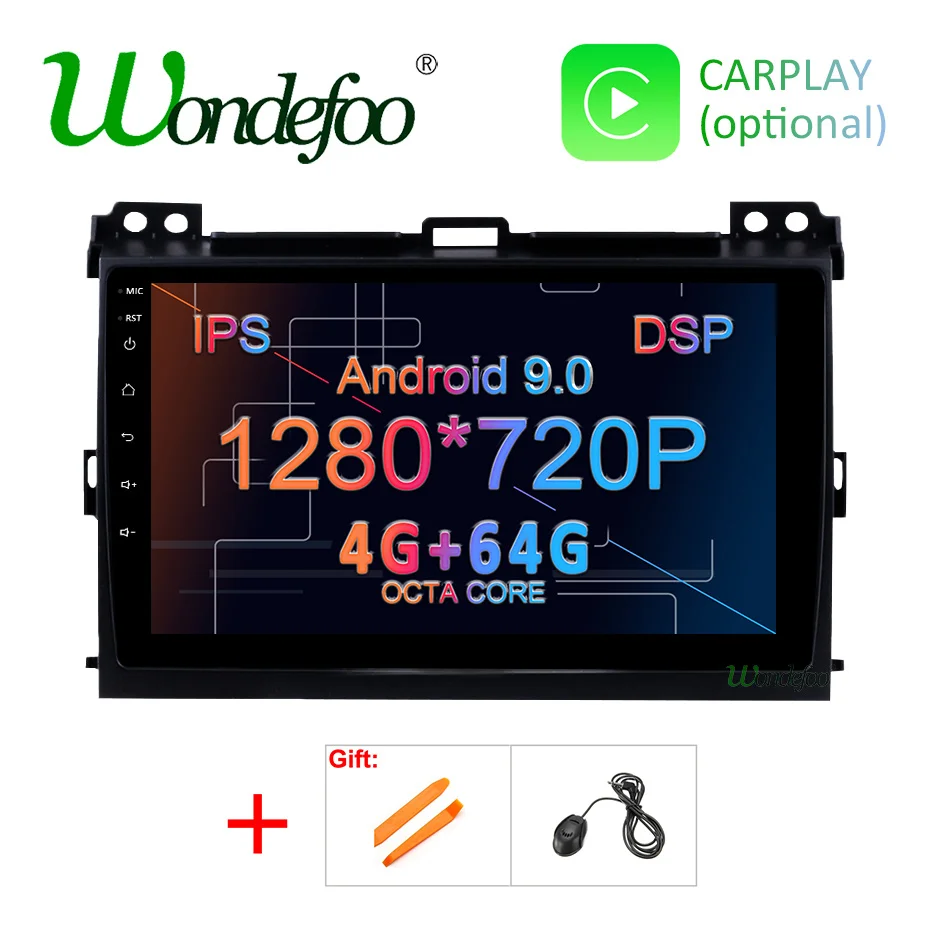 64G DSP Android 9,0 ips Автомобильный gps для Toyota LAND CRUISE Prado 120 2003-2009 Lexus GX470 Мультимедиа Навигация стерео радио без DVD