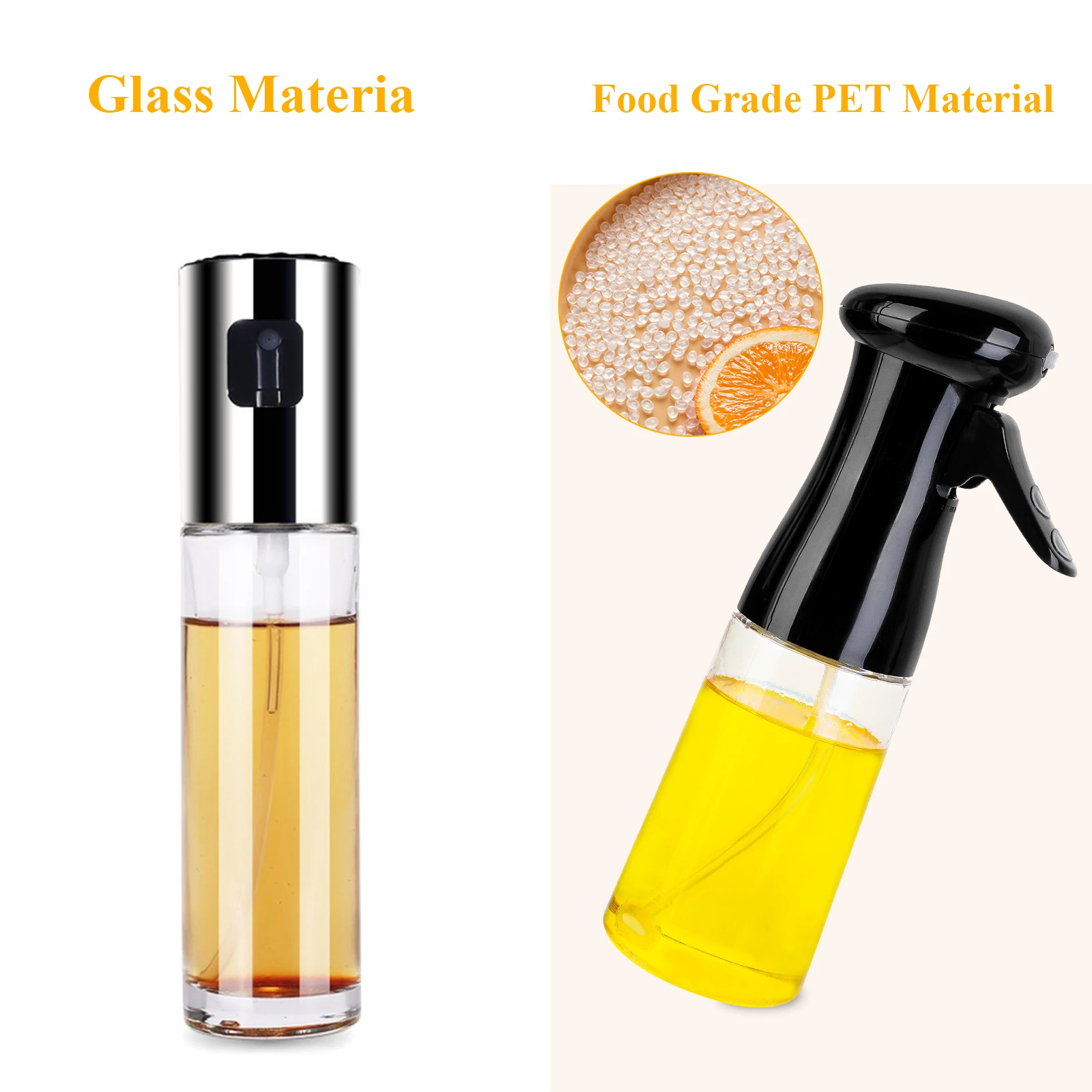 

210ml Oil Spray Bottle Cooking Baking Vinegar Mist Sprayer Barbecue Spray Bottle for Kitchen Cooking BBQ Grilling Roasting