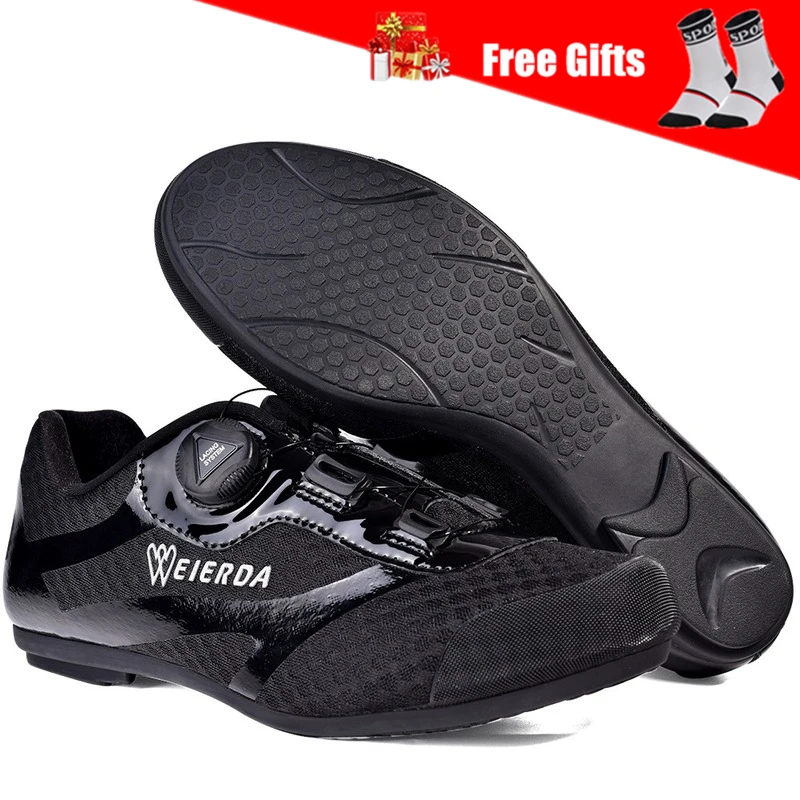 Кроссовки велосипедные брендовые дышащие без застежки на резиновой подошве для