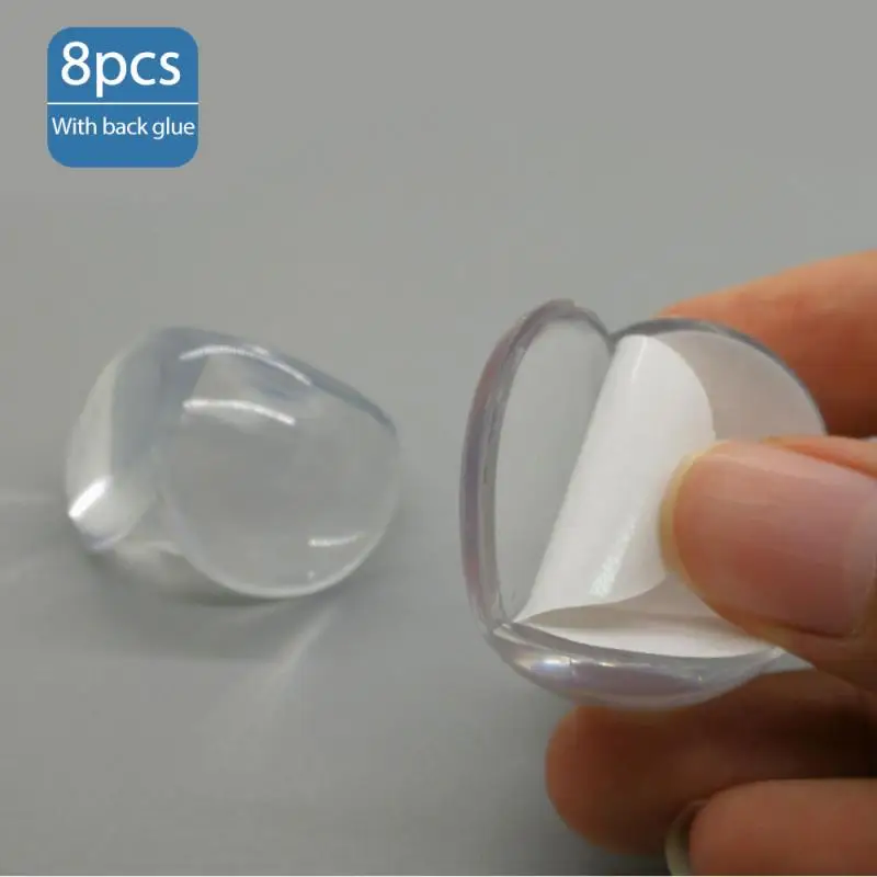 

8pcs Transparent Anti-collision Corner Guard Thickened Spherical Table Edge Guards Anti-collision Wrap Angle Baby Kids Safety