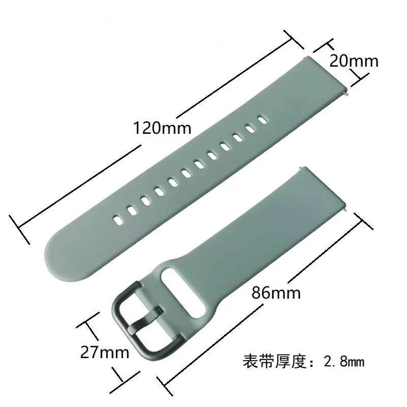 Силиконовый ремешок 22 мм для умных часов Ticwatch Pro 3/GTX/E2/S2 спортивный цветной Xiaomi Huami