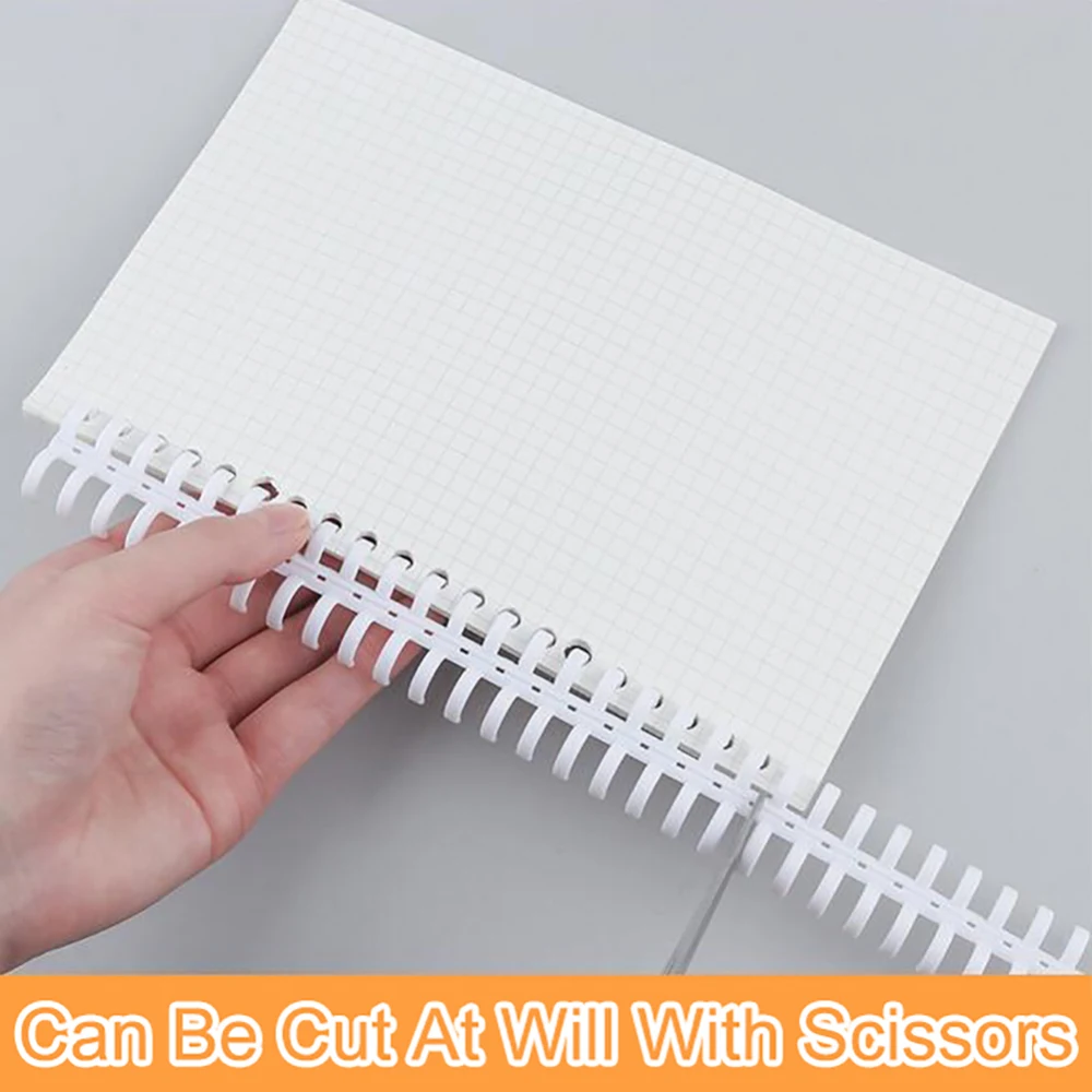 

20Pcs Loose-leaf Plastic Binding Ring Spring Spiral Rings For 30 Holes A4 A5 A6 Paper Scrapbook Notebook Stationery Office