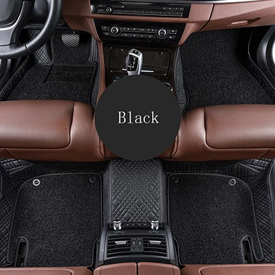 WLMWL автомобильные коврики для Audi, все модели a3, 8 в, a4, b6, b9, b8, c7, q5, a5, a6, c6, q7, q3, автомобильные чехлы для ковров - Название цвета: Black