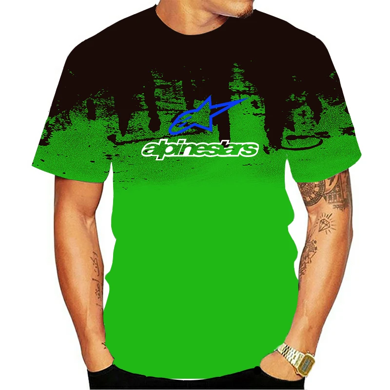 

2021 New Men's T-Shirt 3Dalpinestars Men's Summer Sports T-Shirt O collar Leisure T-Shirt Breathable Leisure T-Shirt Short Sleev