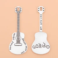 20pcslot tibetan silver large guitarukulele musical instrument charms pendants for necklace jewelry making accessories