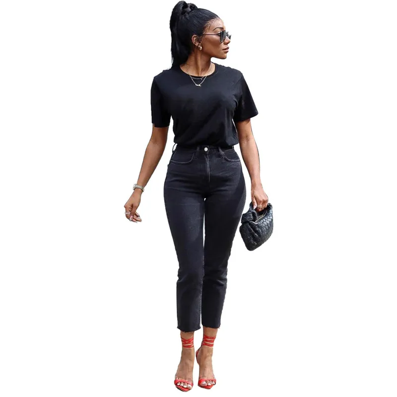 

Women's New Style European and American Fashion Slim Jeans Feet Pants Jeans Woman Vintage Streetwear Jeans for Women High