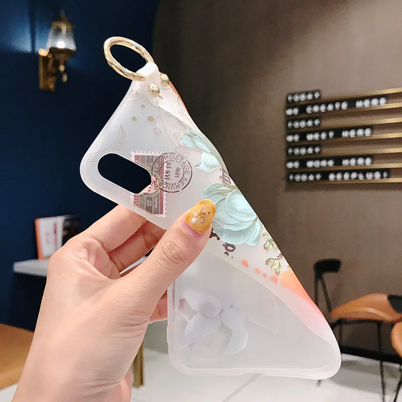 Чехол-держатель для телефона iphone X Xs чехол Max XR 11 Pro 7 8 6 6s plus цветок Мягкий ТПУ