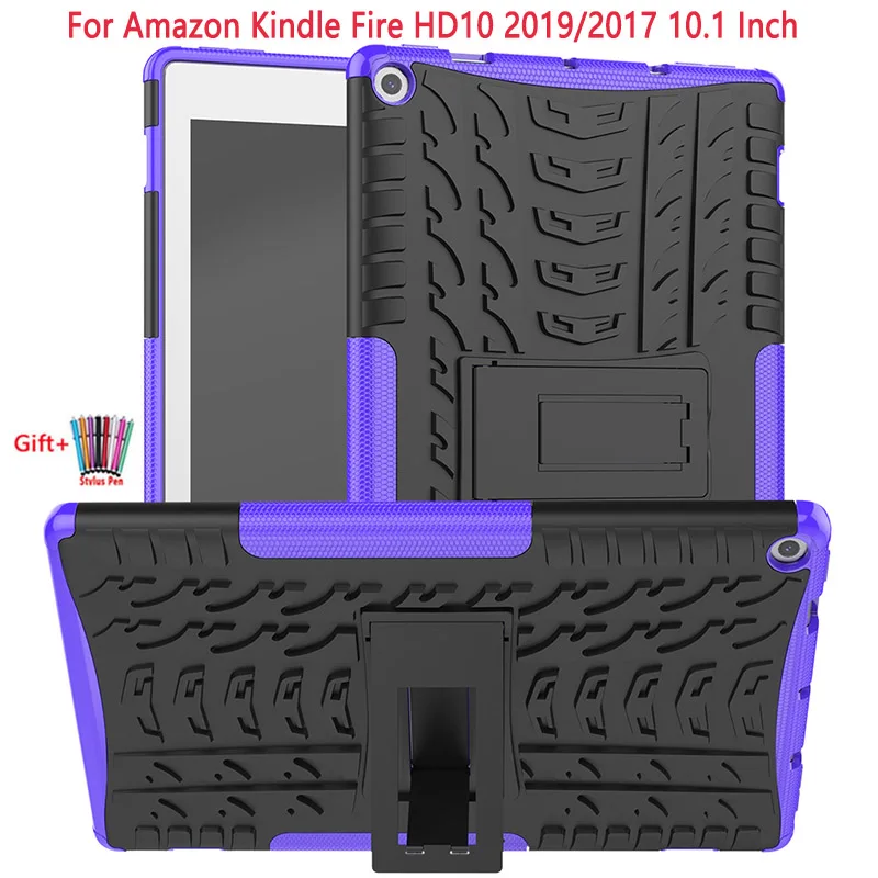 

Armour Shockproof Tablet Case Kindle For Amazon Fire HD10 Case 2019/2017 10.5 Inch Stand Shell Cover For Amazon HD10 2017 Fundas