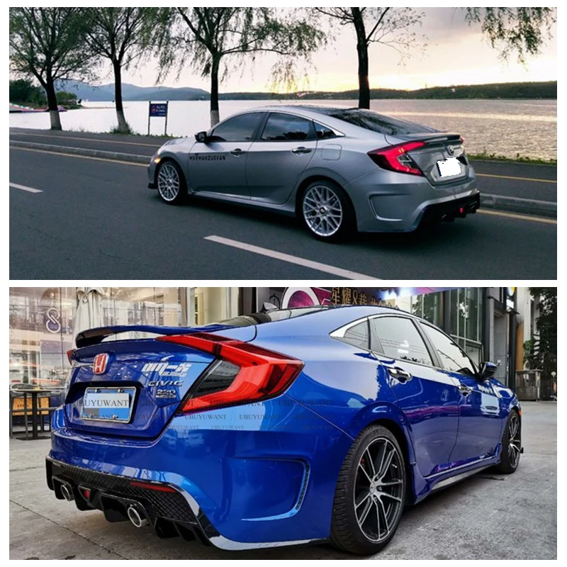 2015 2016 2017 Новый дизайн для civic ABS спойлер из материала honda праймер или черный цвет