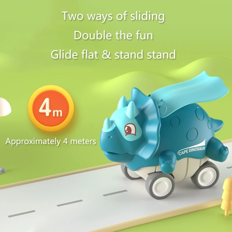 

2021 New Pull Back Vehicles Friction Dinosaur Toys Car for Boys for Kids and Toddlers