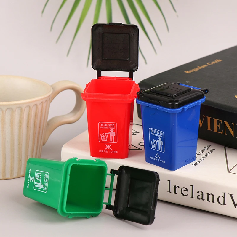 

1pc Trash Can Dollhouse Mini Waste Bin Organizer Home Storage Can Desk Pen Storage Bucket Kitchen Storage Bucket