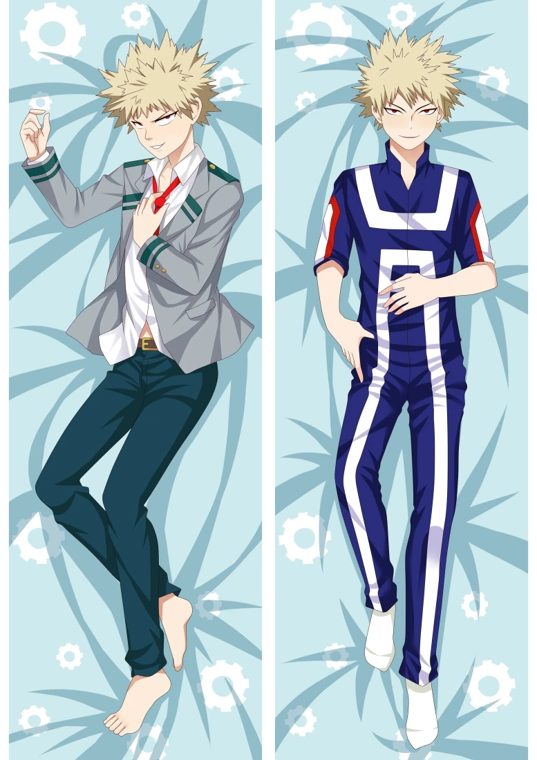 

Boku No My Hero Academia Bakugou Katsuki Cosplay Dakimakura Pillow Case Hugging Body Prop