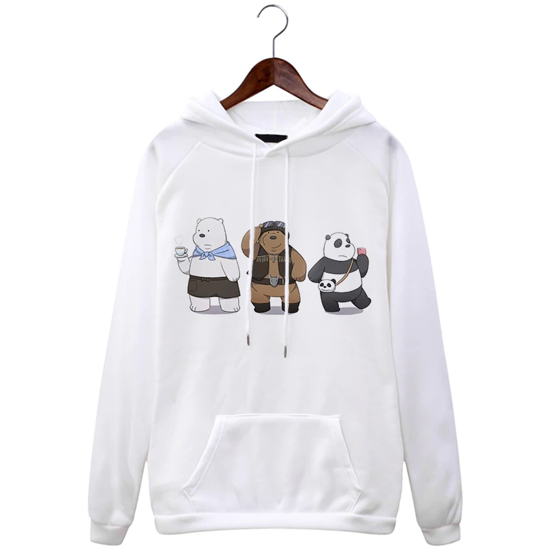 Толстовка большого размера с милым медведем Kawaii худи для женщин верхняя одежда