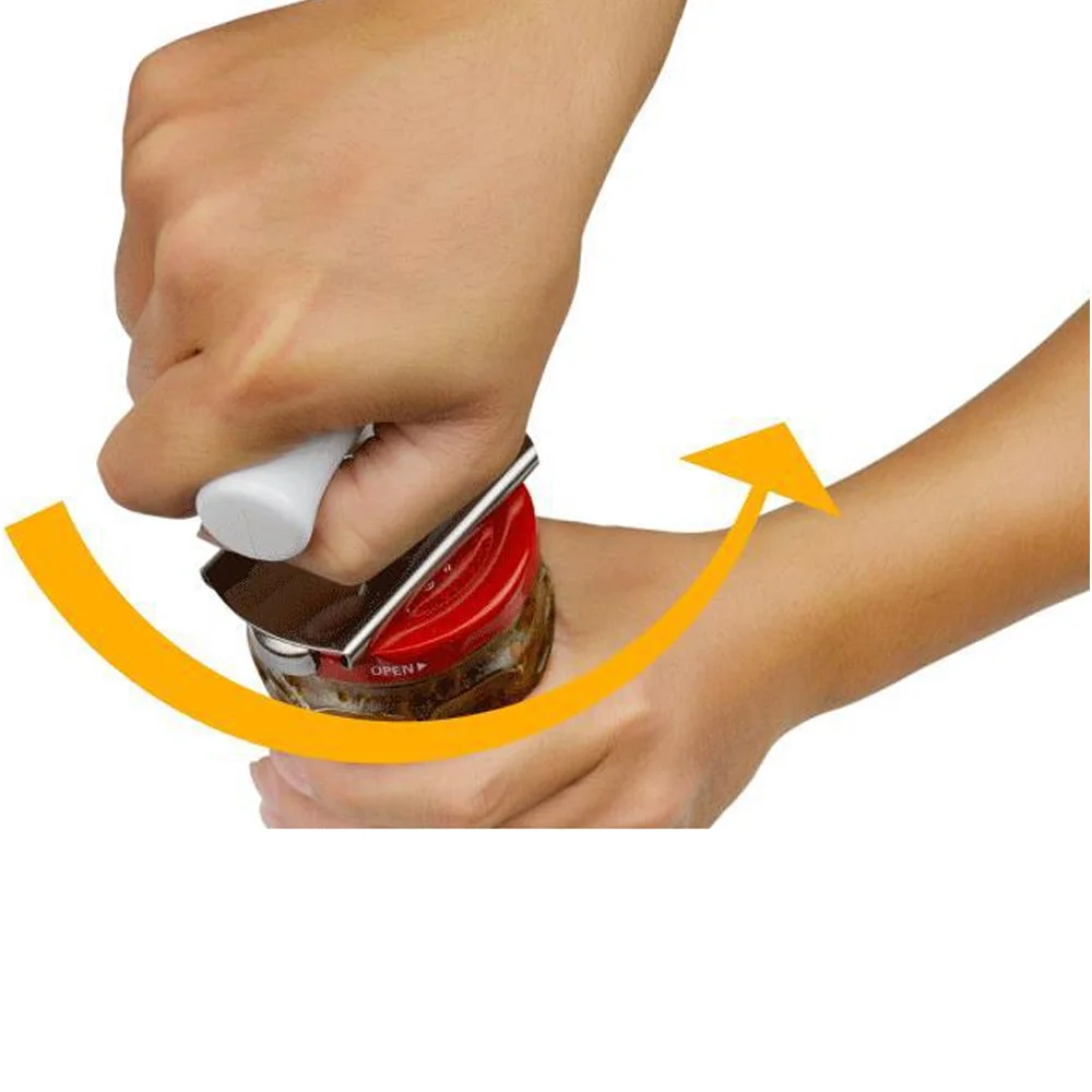 

360 Rotation Bottle Gripper Jar Can Opener Stainless Steel Lids Off Manual Cap Remover Easy Open Kitchen Gadgets Tin Cutter