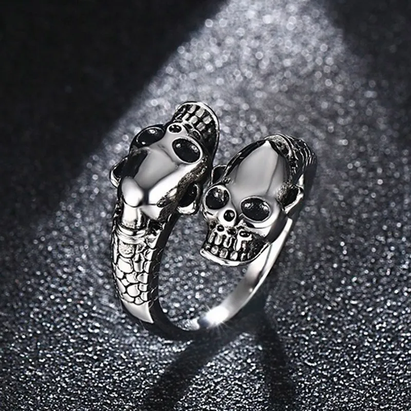 1 шт. кольцо в стиле панк с черепом для мужчин и женщин золотое серебряное рок на