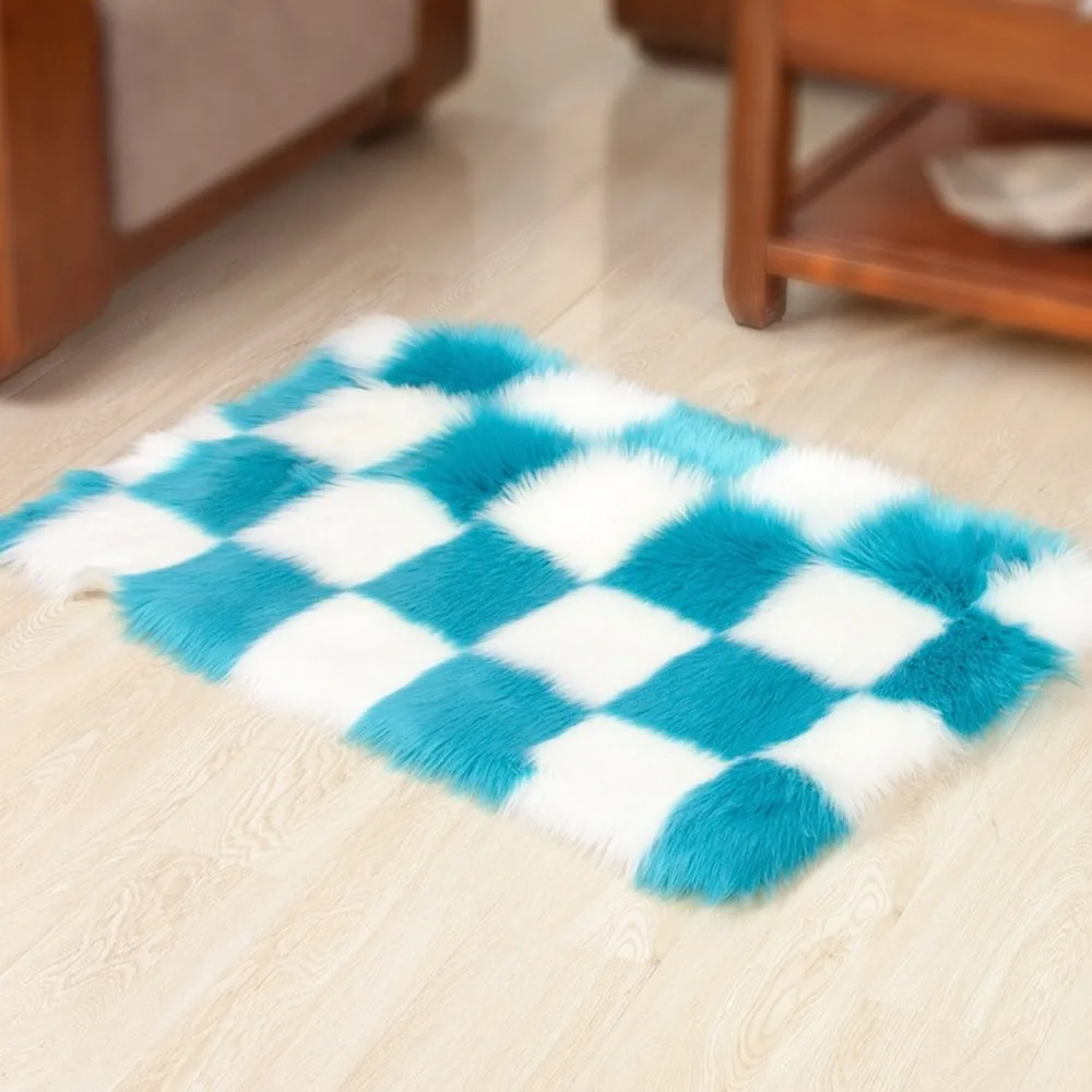 Коврик из искусственной шерсти для гостиной спальни нескользящий коврик