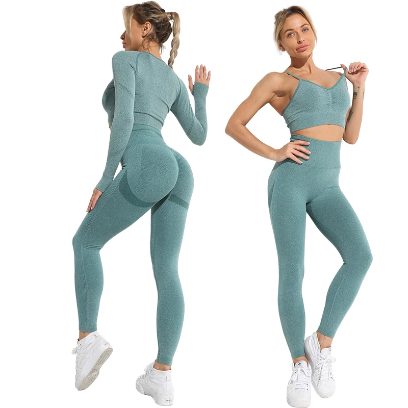 2/3/4Pcs Women's Yoga Sets Gym Sportswear Women Tracksuit Leggings Bra Top Shorts For Female Outfits Workout Clothes Fitness
