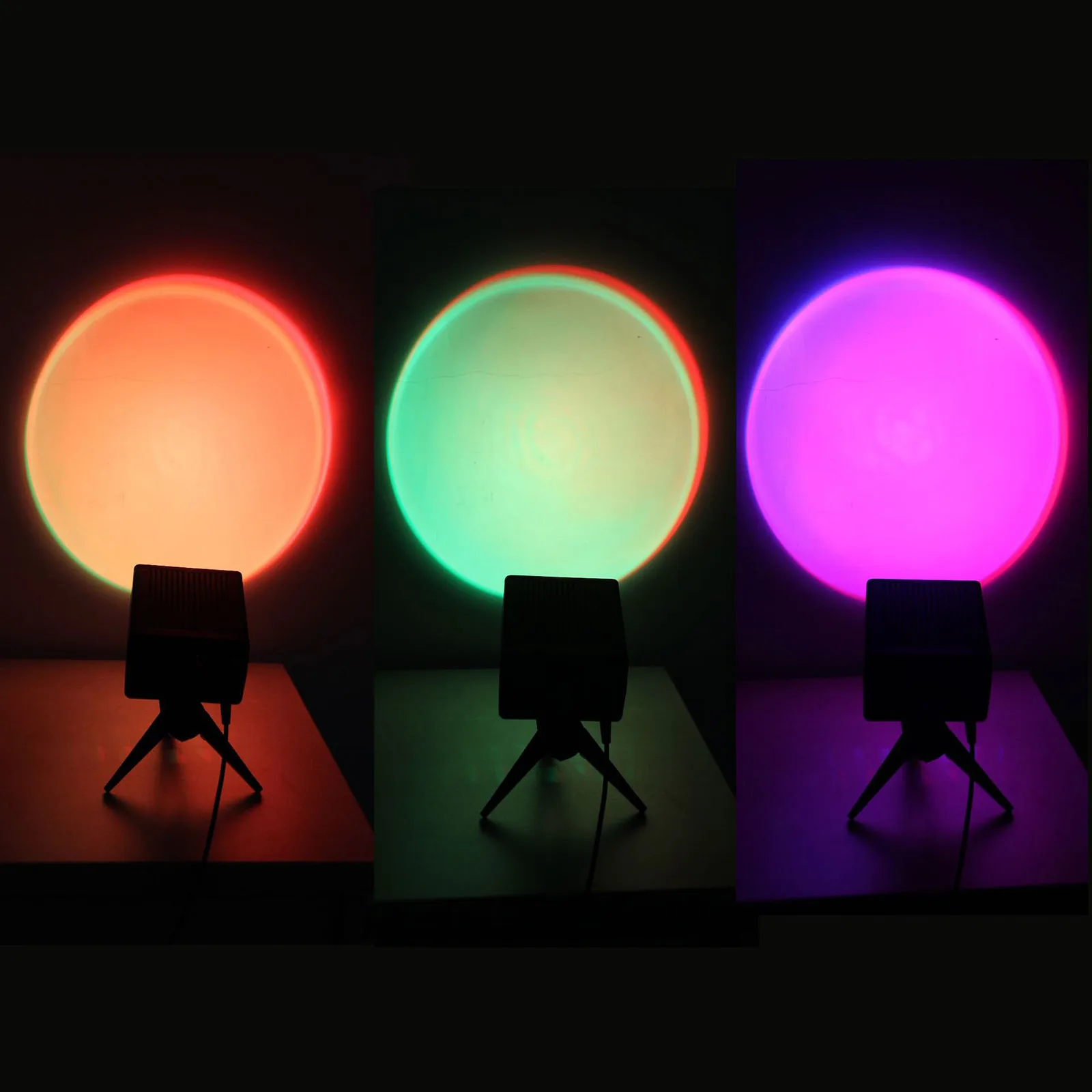 Закат проекционной лампы Цвет изменение романтический USB Ночной Светильник