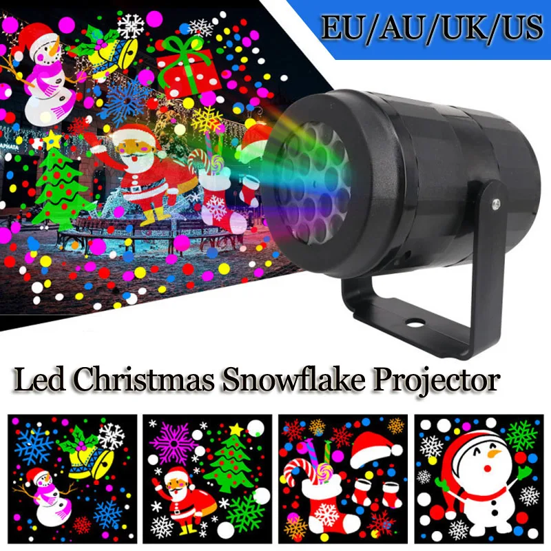 

Светодиодный Рождественский проектор в виде снежинки, светосветильник проектор со звуком для вечевечерние, звездное небо, для дома, нового...