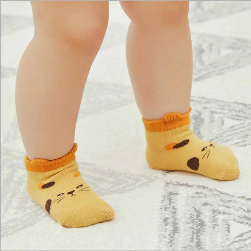 

Newborn baby winter anti slip socks toddler boy girl child cotton warm cute animal sock infant short Cartoon sock 2019 new stuff