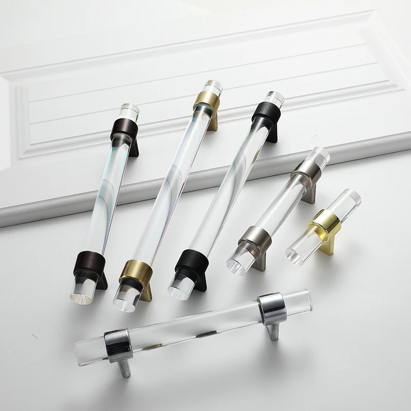 Ручки для ящика в современном стиле ручки из акрила Т образная ручка дверцы