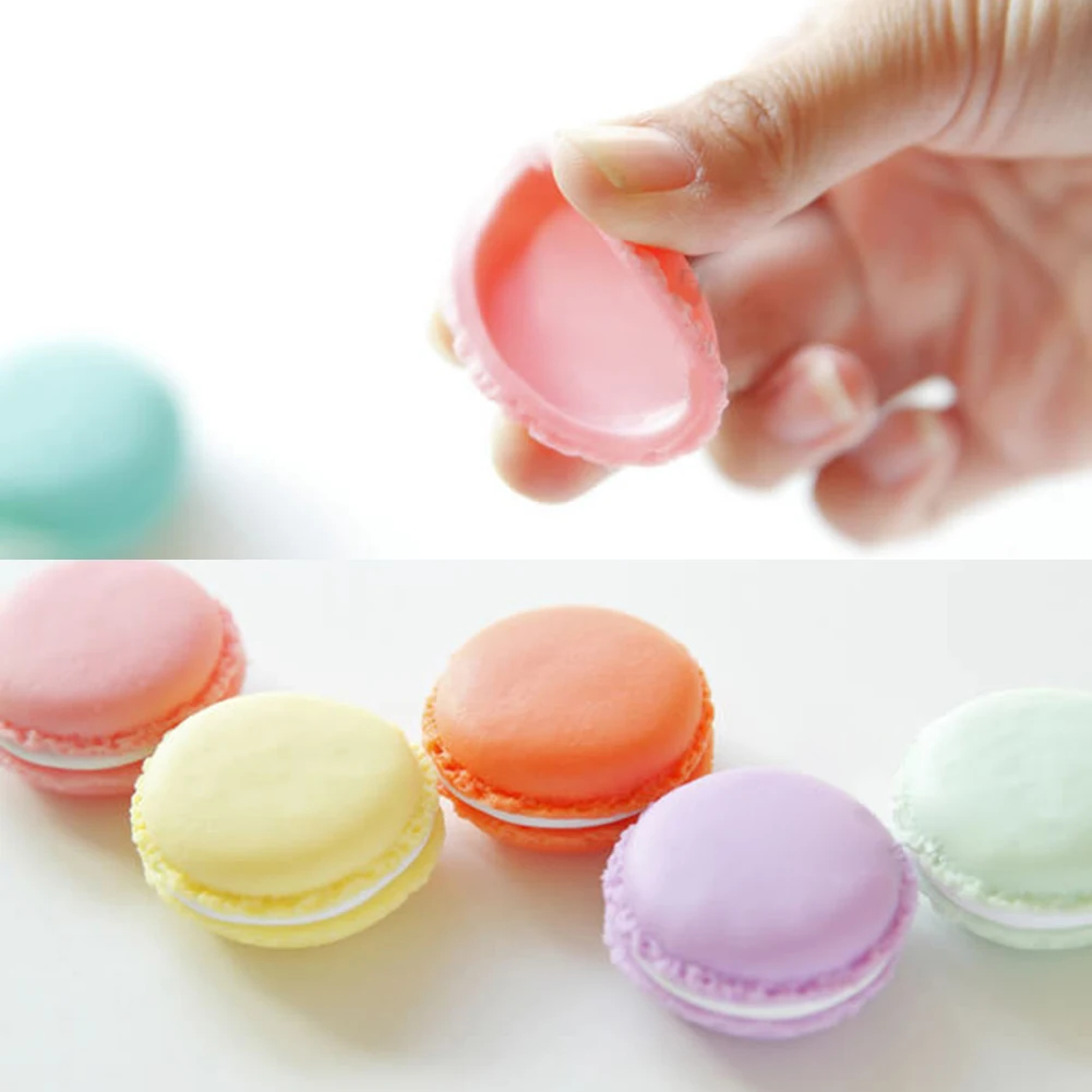 Мини Макаруны конфетных цветов серьги ожерелье коробка для хранения ювелирных
