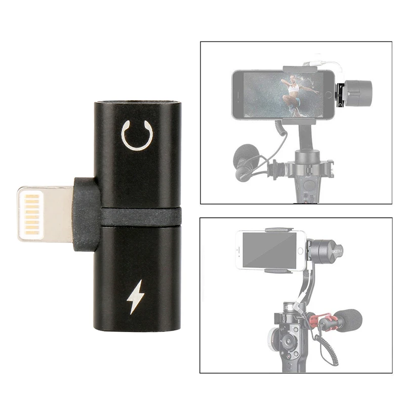 2 в 1 аудио адаптер зарядный кабель для Zhiyun Smooth 4 Gimbal iPhone 7 8 X Plus аудиокабель lightning