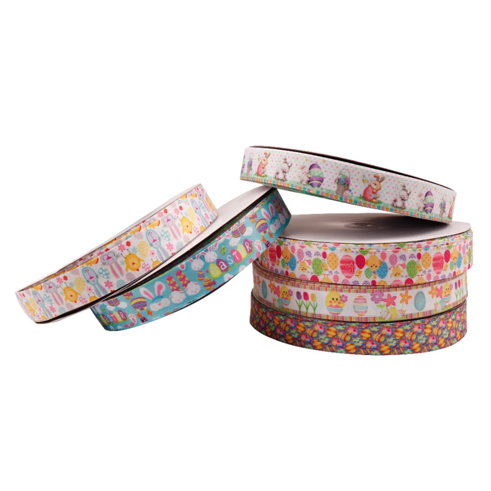 5Y 25 мм Пасхальная фотолента яйцо кролик мультяшный принт лента ремесла упаковка