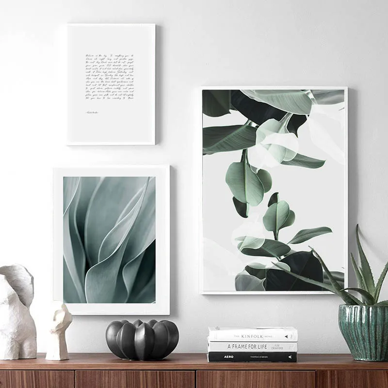 Постер в скандинавском стиле абстрактная картина с цветочными цитатами