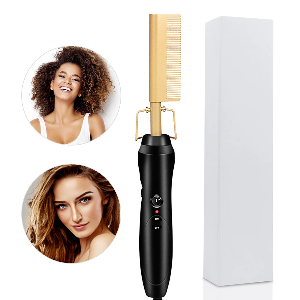 Горячая расческа электрическая щетка для волос 2 в 1 щипцы завивки и выпрямитель