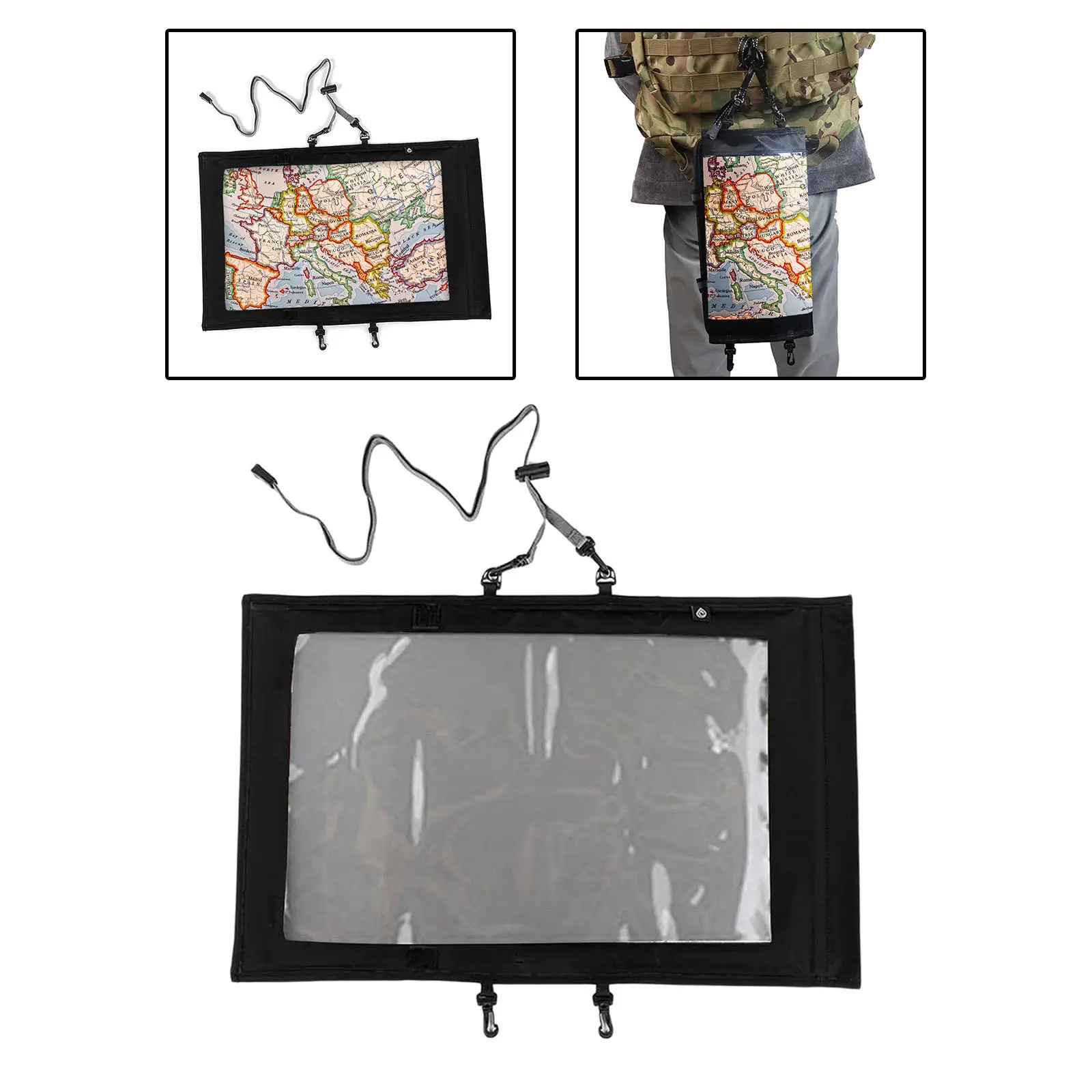 

Чехол «карта» прозрачный водонепроницаемый с прозрачным окошком и ремешком