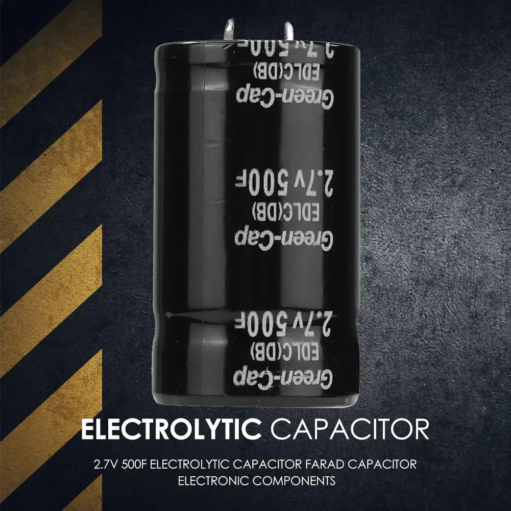 2.7V 500F Electrolytic Capacitor Metal Farad Practical Electronic Components Automotive Circuit Essential Supplies | Обустройство