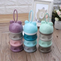 3 ayers bear style portable baby food storage box essential cereal cartoon infant milk powder box toddle snacks container